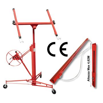 Carrello Alzalastre per Cartongesso, Alza Lastre Solleva Pannelli + Estensione - Prolunga 