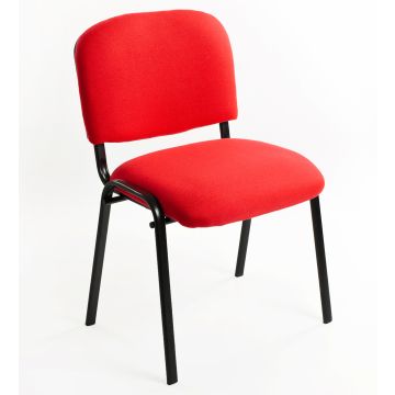 Sedia Imbottita Impilabile in Tessuto ROSSO - Ufficio Riunione