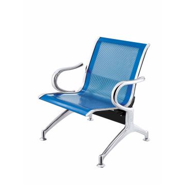 Panca per sala d’attesa, ufficio, studio, a 1 posto in acciaio - COLORE BLU
